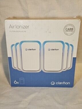 White & Blue Air Ionizer Filterless Plug-In (6 Pack)